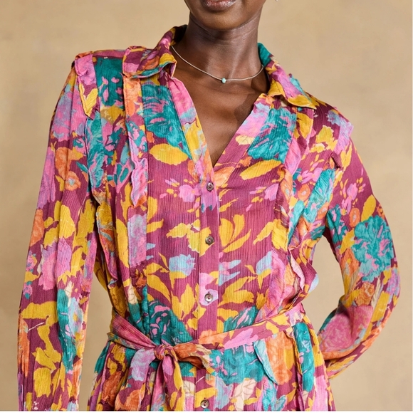 Sundance Cordova Dress Vibrant Boho Festival Midi Size XXL - Picture 5 of 15